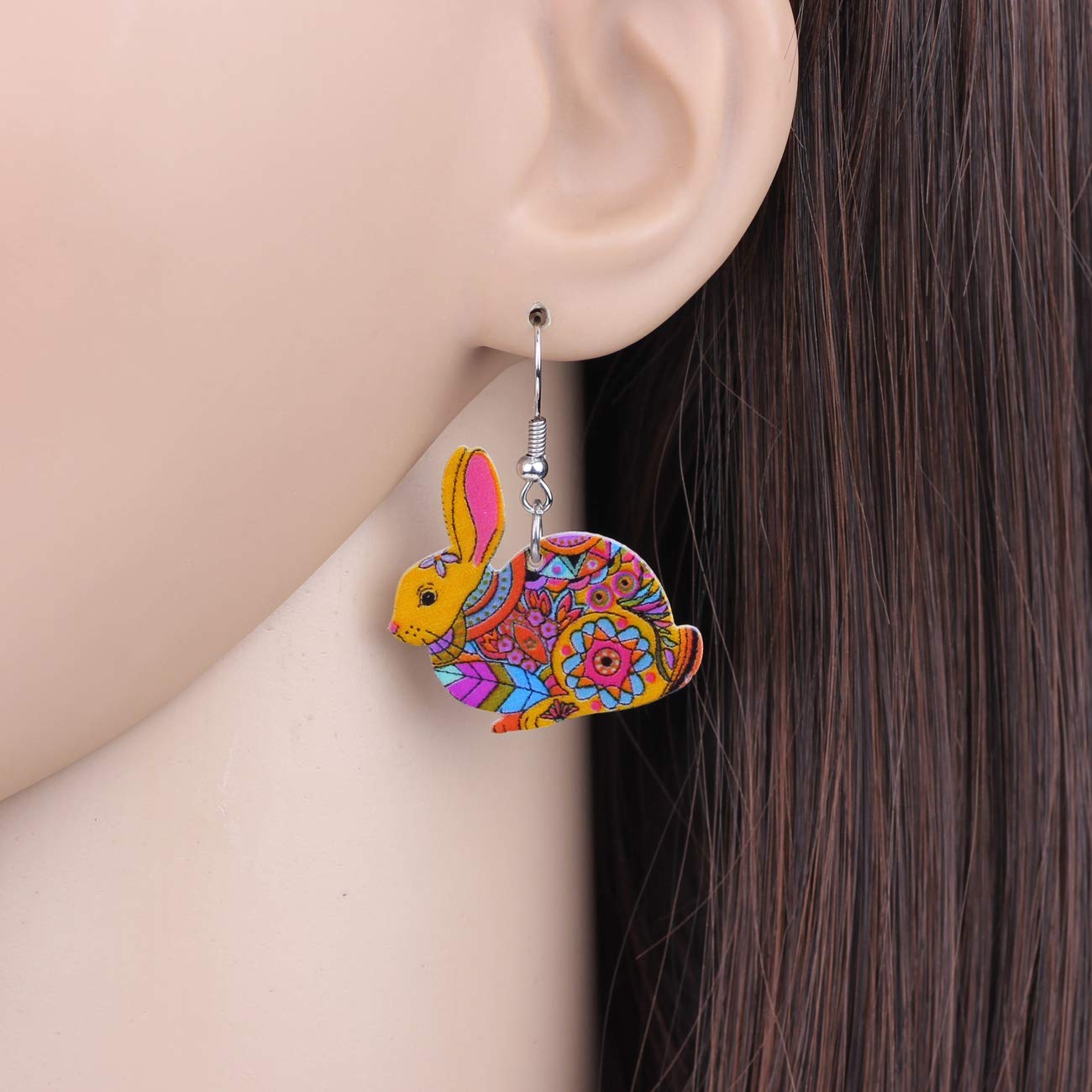 Easter Bunny Earrings for Women - Cute Dangle Egg Charm Jewelry, Anime Style Easter Basket Decorations & Gifts - Perfect for Easter Celebrations, Party Favors, and Spring Fashion Accessories