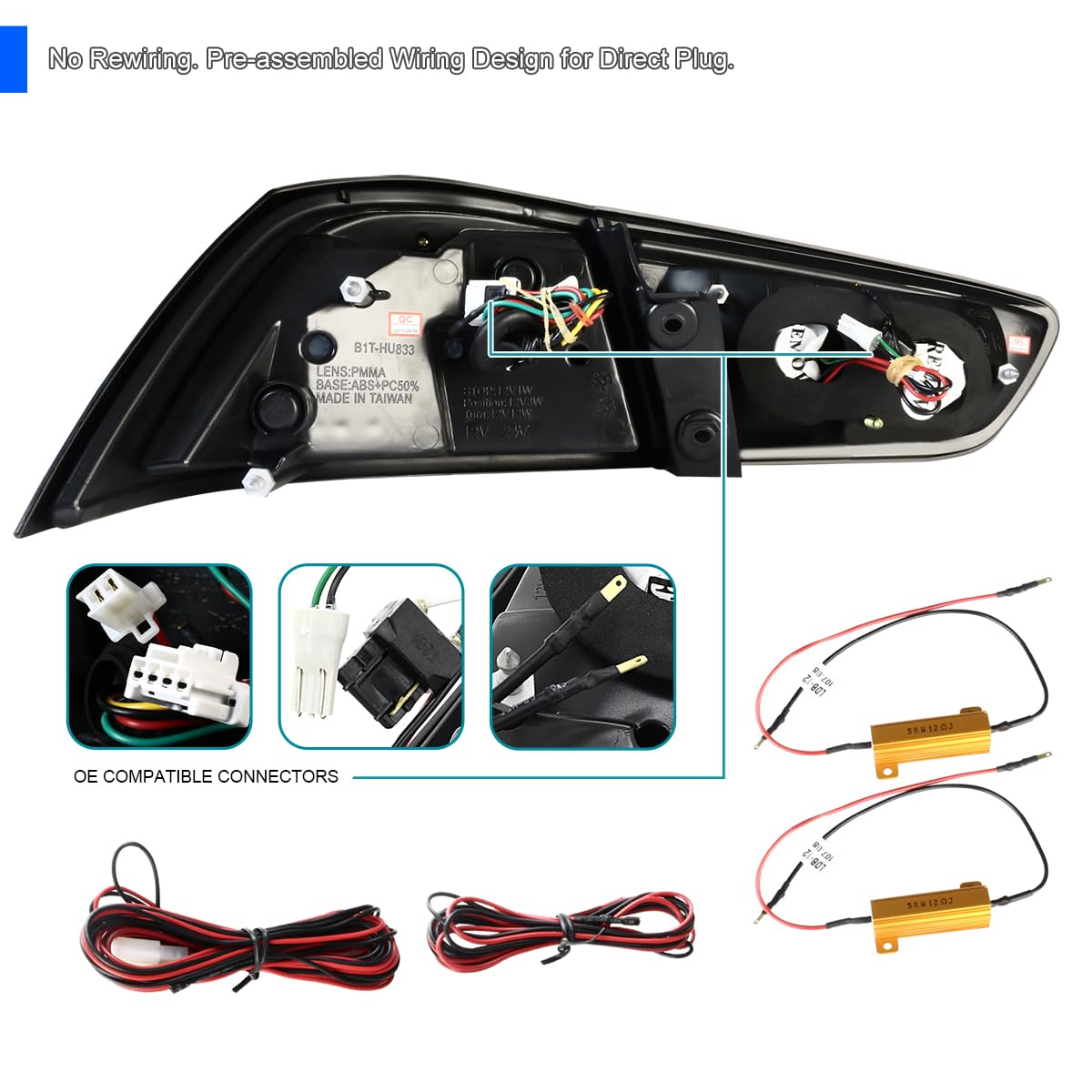 Spec-D Tuning Jet Black Housing Red LED Tail Lights for 2008-2017 Mitsubishi Lancer & 2008-2015 Lancer Evolution - Left & Right Pair Assembly - Upgrade Your Car's Rear Style for Night Driving & Car Shows