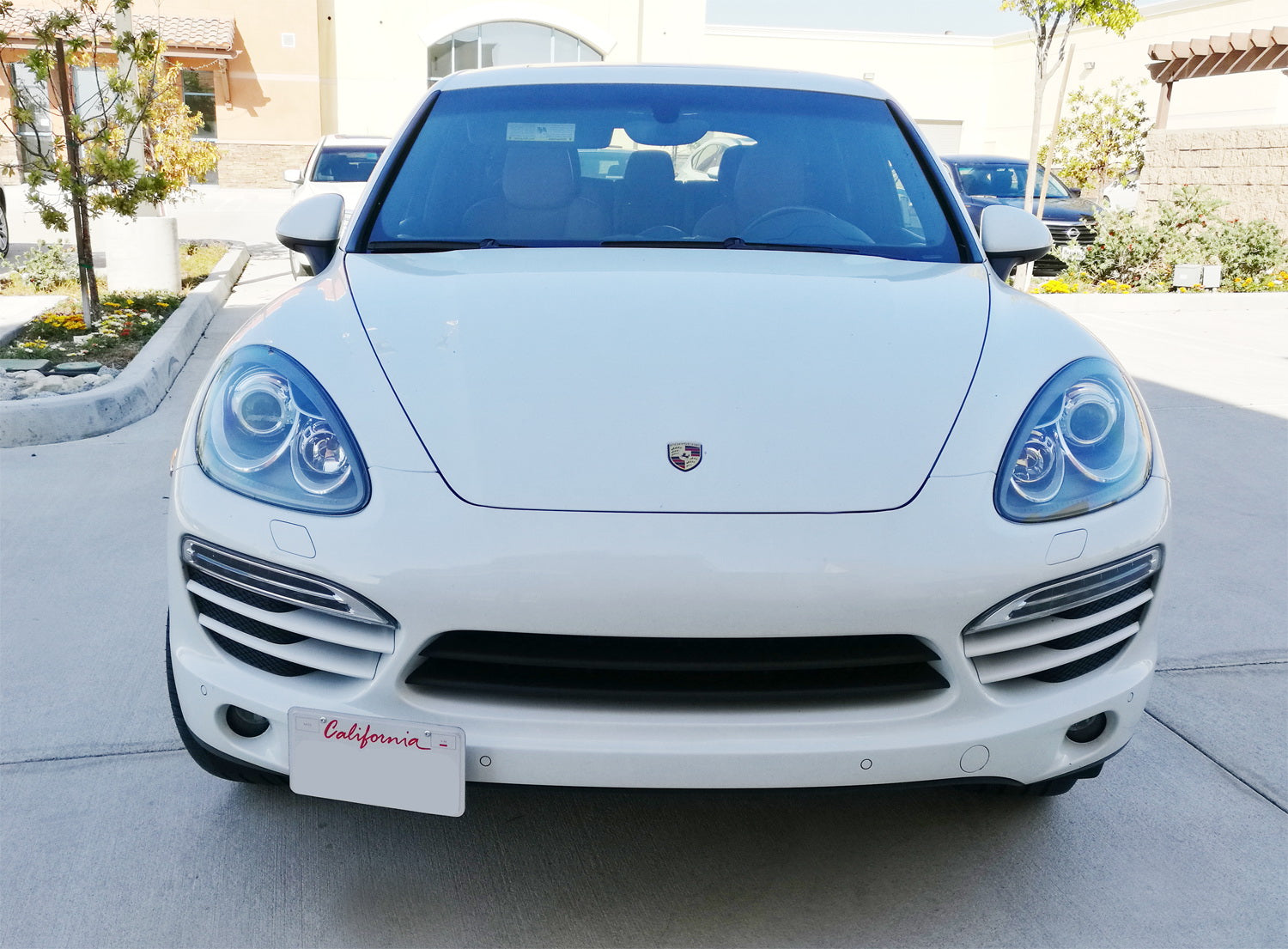 2011-2017 Porsche Cayenne Bumper Tow Hook License Plate Bracket Mount Holder - Front Bumper License Plate Relocation Kit for Off-Road & Car Shows