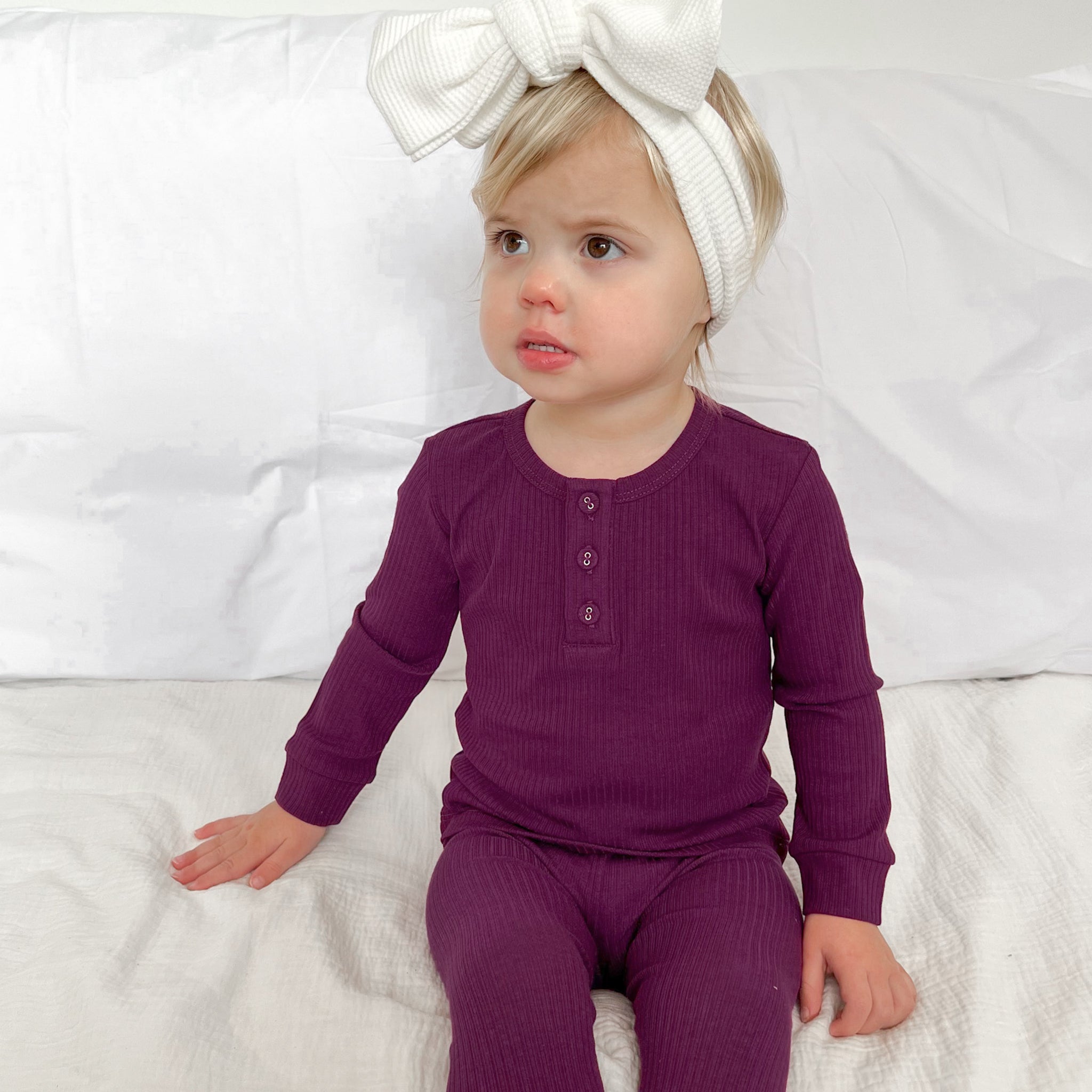 Regal Purple Long Sleeve Bodysuit - Women's Comfortable Stretchy T-Shirt Top for Casual Wear, Layering & Everyday Outfits