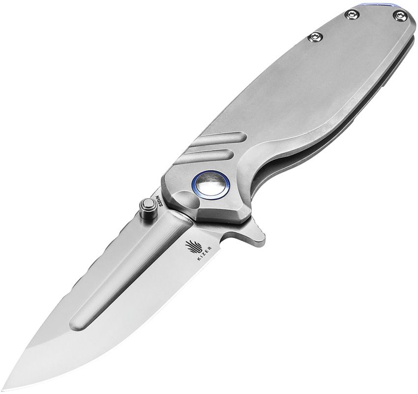 Kizer Ti'an KI3624A1 Titanium Folding Pocket Knife - EDC Utility Tool for Camping, Hiking & Outdoor Adventures