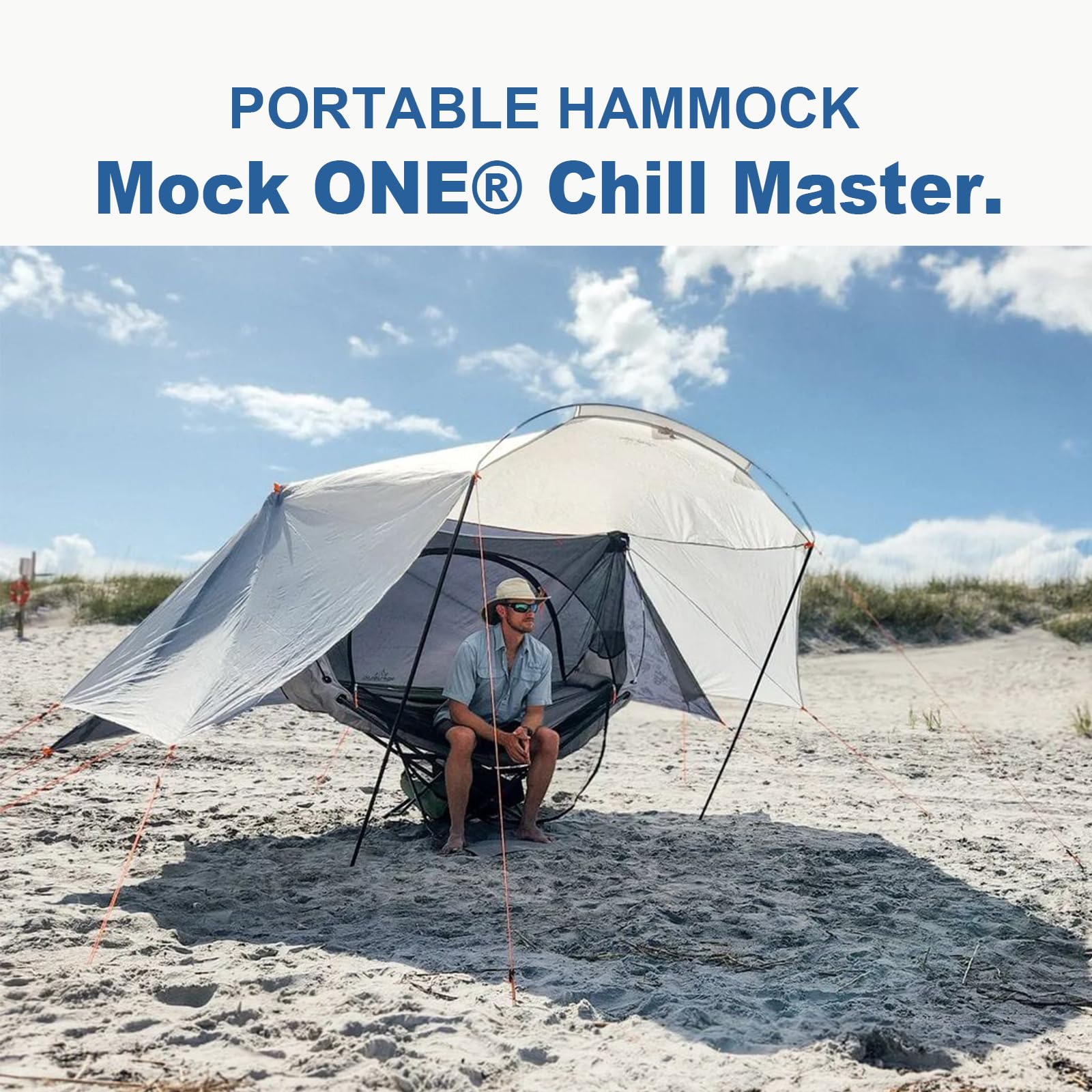 Portable Hammock with Stand - World's Best Mock ONE® Samsara Hammock Set | Compact Folding Frame with Mosquito Net & Rain Tarp | Perfect for Camping, Hiking, Backpacking, Beach, Backyard & Travel | Lightweight Outdoor Gear (Green)