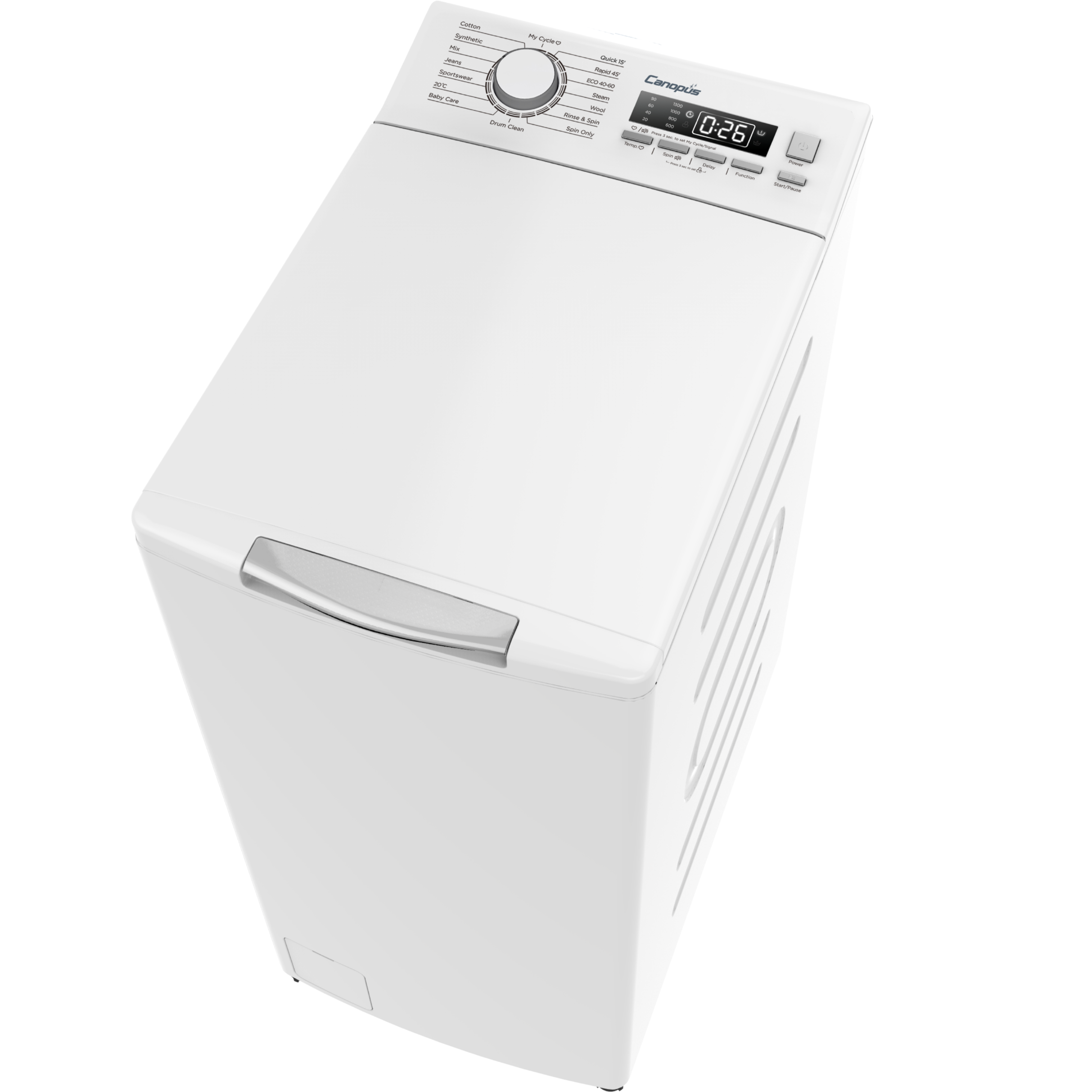 Canopus CWT8013V 8kg Top Load Washing Machine - Energy Efficient, Quiet Operation for Apartments & Small Homes | Perfect for Laundry Rooms, Dorms & Compact Spaces