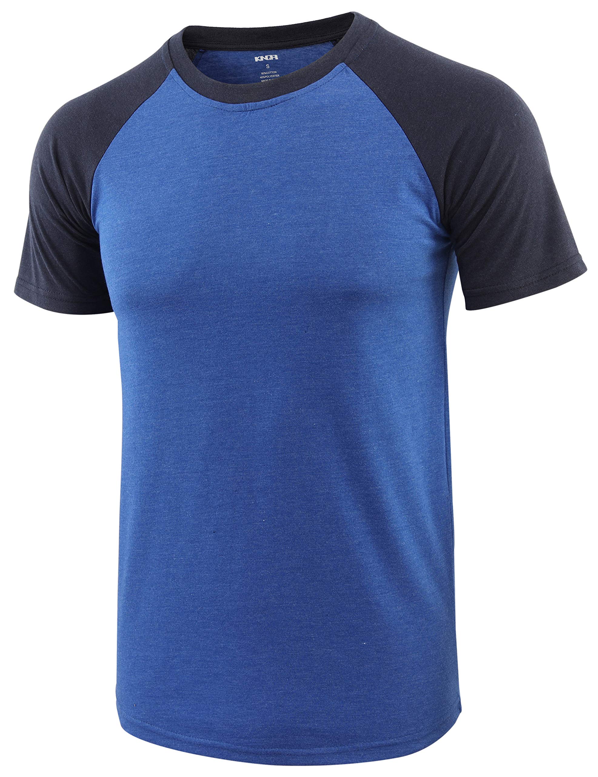 Vintage Raglan Baseball T-Shirt for Men - Soft Tagless Short Sleeve Casual Tee - Perfect for Sports, Gym & Everyday Wear