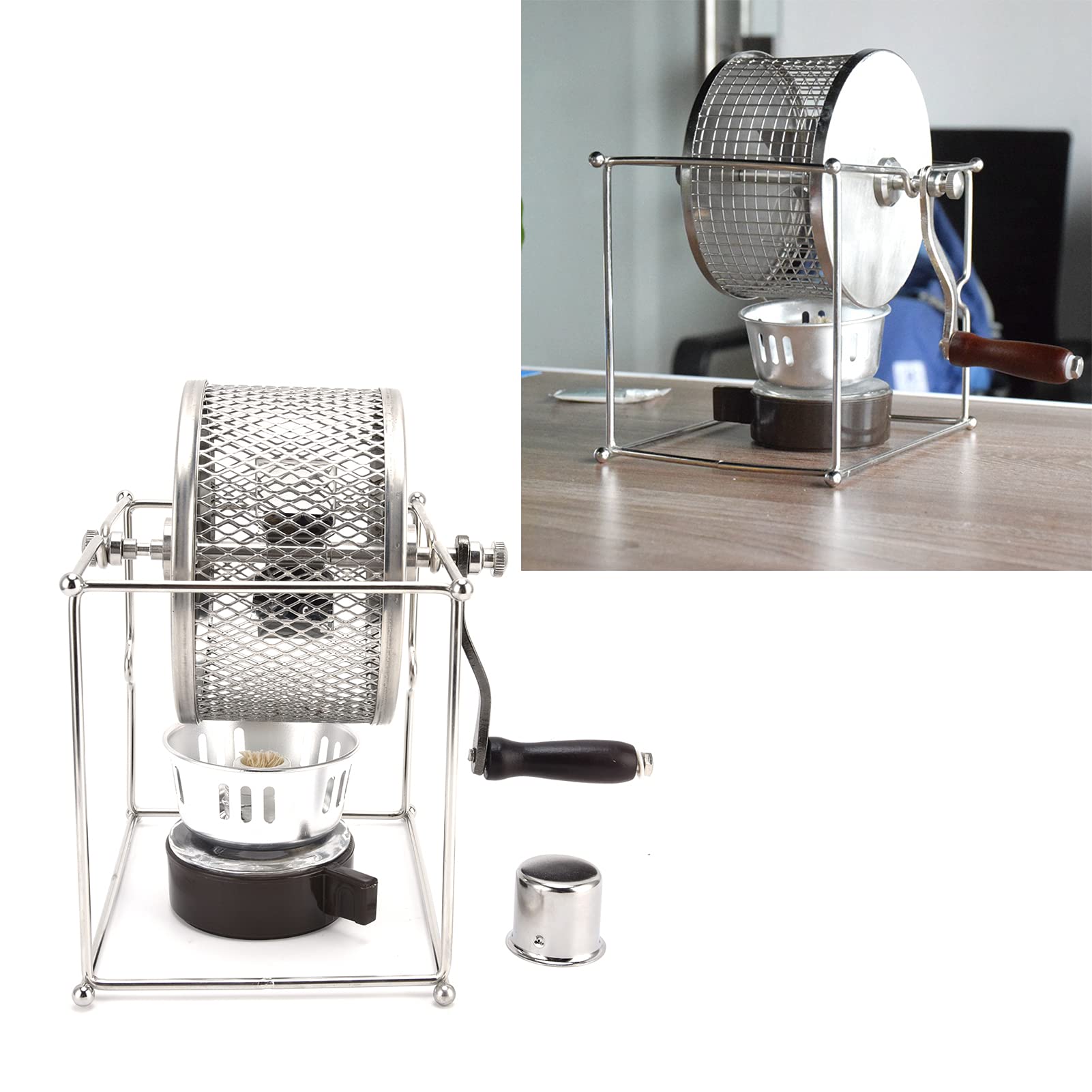 Premium Home Coffee Bean Roasting Machine - Adjustable Temperature Control, Heat-Resistant Design with Stable Rectangular Base - Perfect for Home Baristas & Small-Batch Coffee Roasting