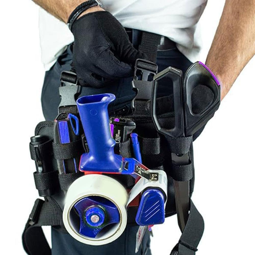 **Heavy Duty Leg Tool Bag - Adjustable Repair Tool Pouch with Belt Clip for Electricians, Mechanics & DIY - Multi-Purpose Leg Pocket Pouch for Automotive, Construction & Home Improvement Projects**