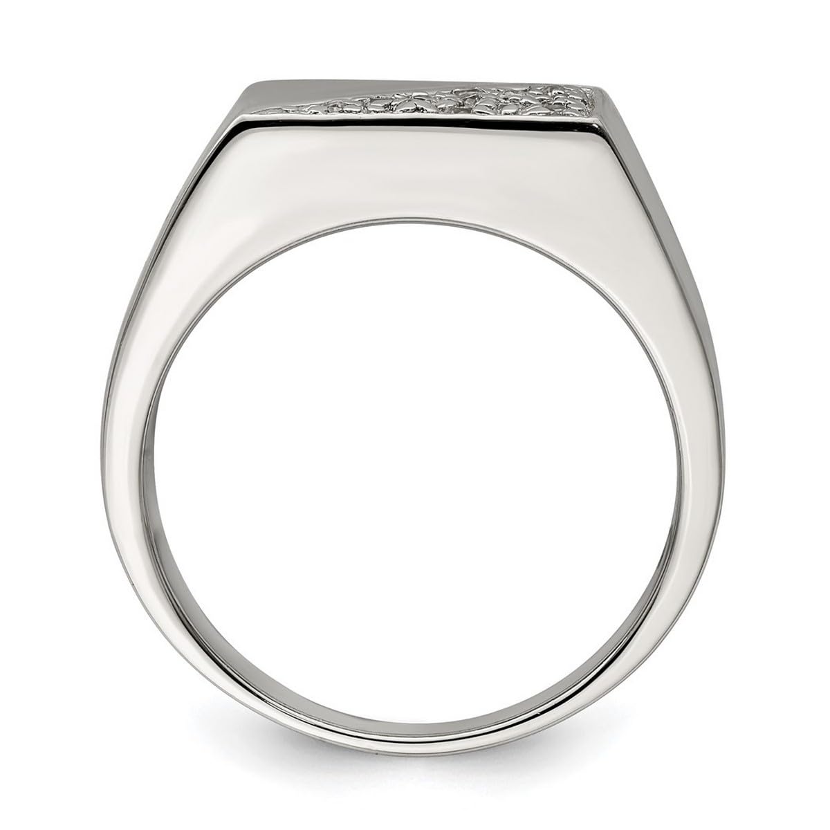 925 Sterling Silver Men's CZ Cubic Zirconia Simulated Diamond Ring - Solid Polished Wedding Band for Men - Perfect for Engagement, Anniversary & Special Occasions