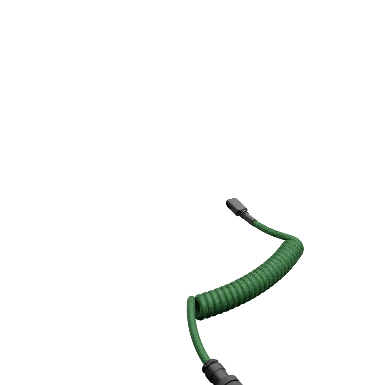 Glorious Coiled Cable - Premium Braided USB Cable in Forest Green - Perfect for Gaming, Office & Travel Accessories