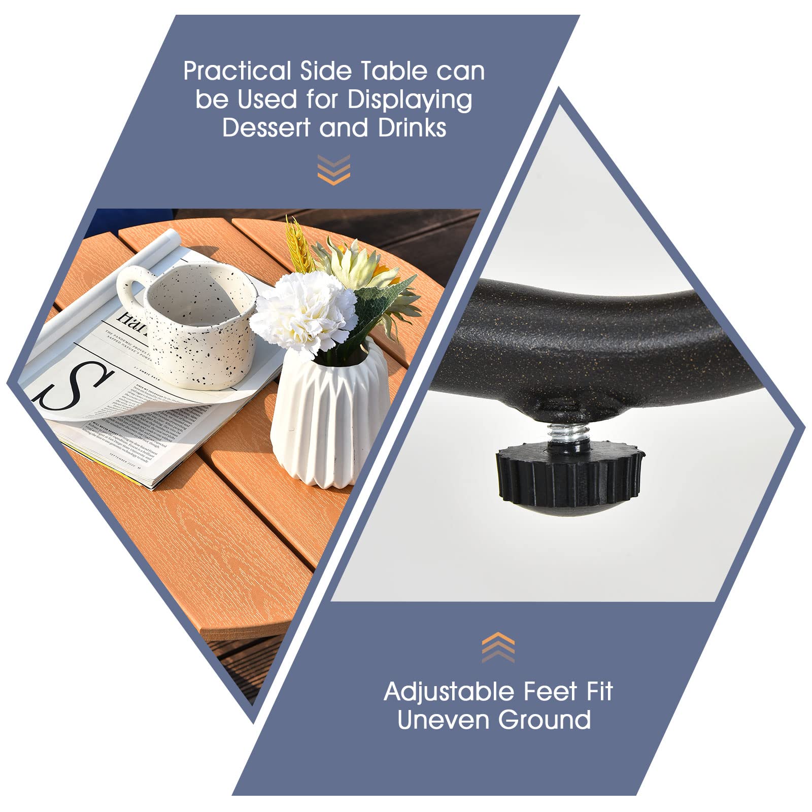 **Tangkula 3-Piece Patio Bistro Set - Outdoor Conversation Chairs with Coffee Table, Modern Garden Furniture with Soft Cushions - Perfect for Porch, Backyard, Garden & Poolside (Navy Blue) | Durable & Weather-Resistant for Relaxing & Entertaining**