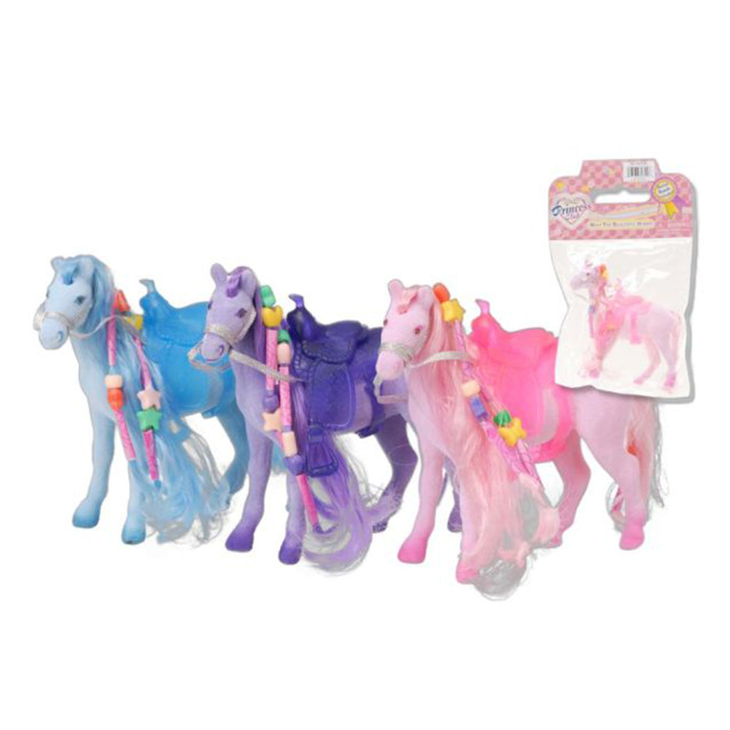 3 Pack Flocked Horses - Realistic Miniature Horse Figurines for Collectors, Home Decor, and Christmas Nativity Scenes | Perfect for Farmhouse Decor, Kids Playroom, and Holiday Displays