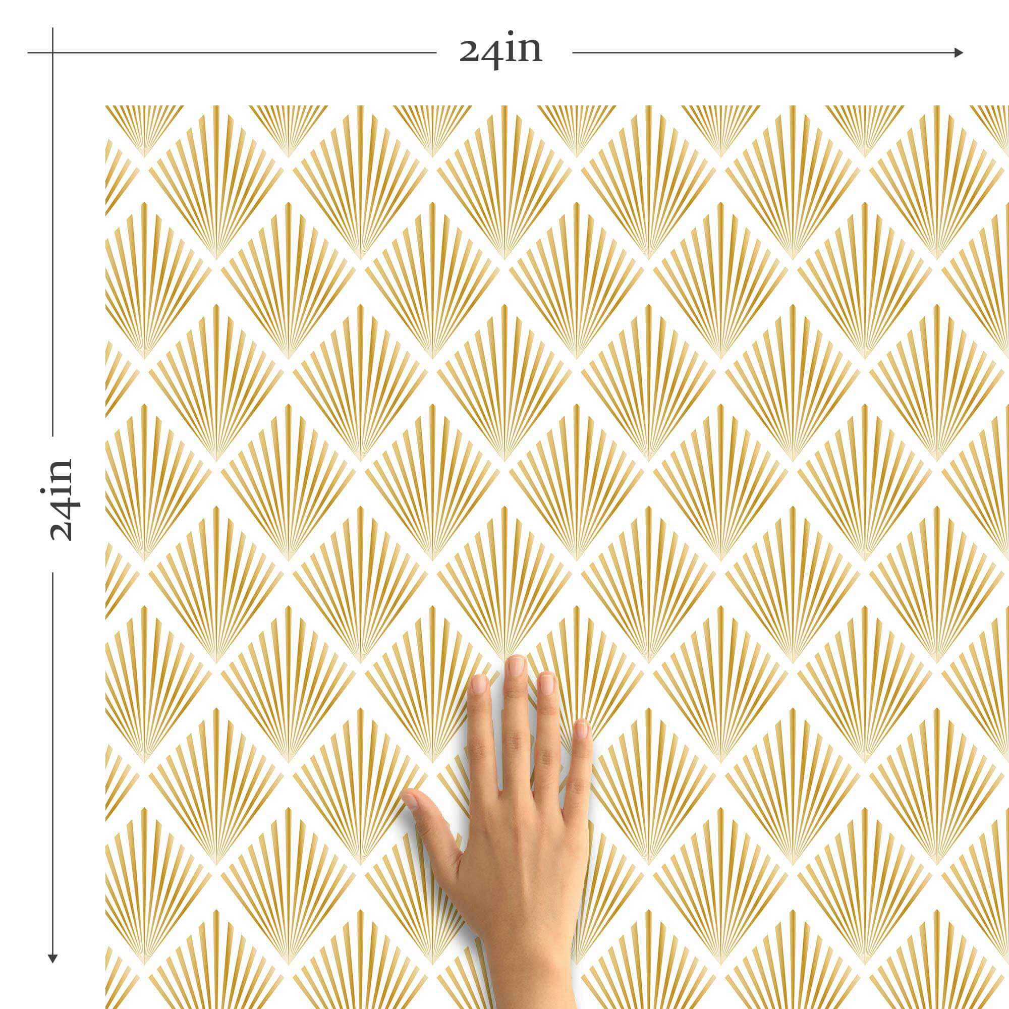 Yellow Sunburst Peel and Stick Removable Wallpaper 9885 - Self-Adhesive Decorative Wall Covering for Bedroom, Living Room, Nursery & Office Decor