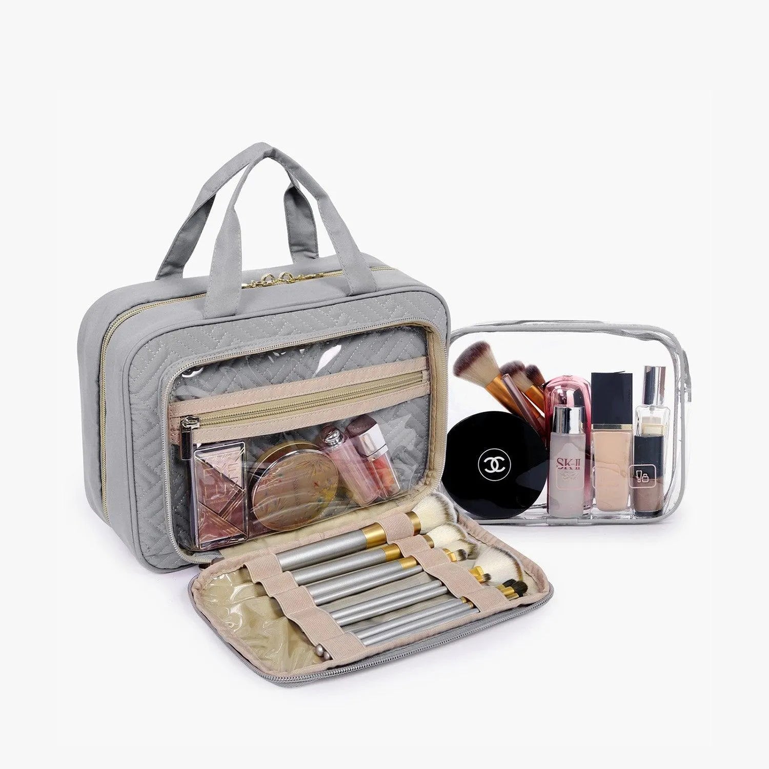 Space Saver Pro Hanging Toiletry Bag - Waterproof Travel Cosmetic Organizer for Bathroom, Camping & Gym - Compact Hanging Toiletry Case with Multiple Pockets
