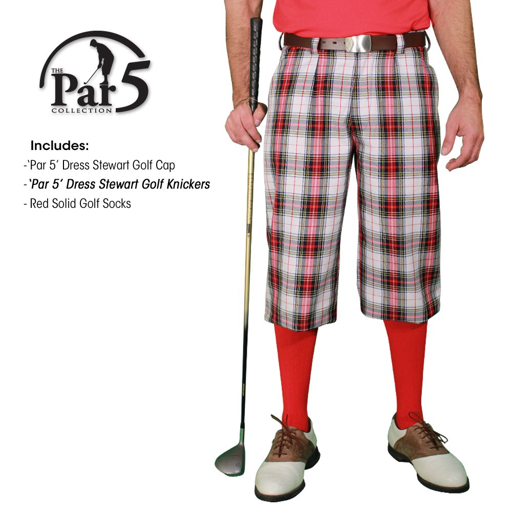 Men's Plaid Matching Golf Cap & Socks Set - Stewart Collection for Golfers - Perfect for Golf Outings, Casual Wear & Sporty Style