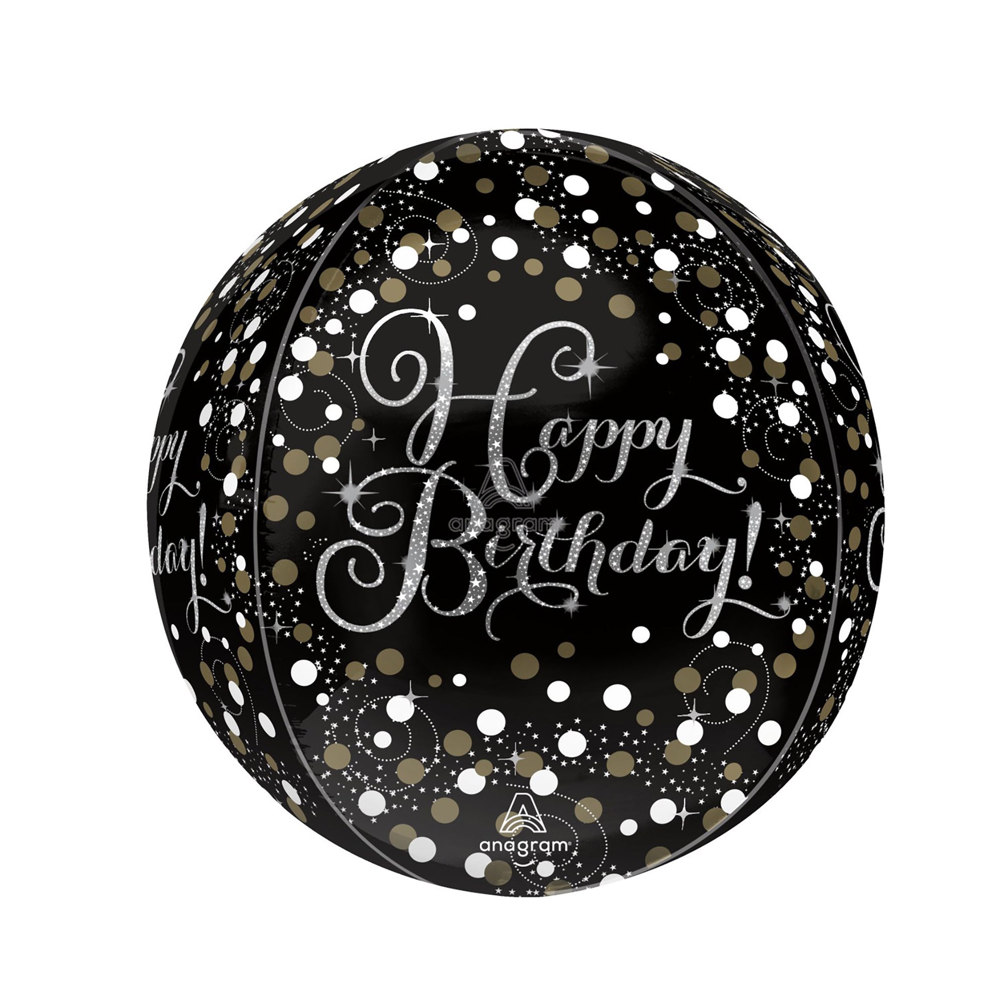 15 Inch Sparkling Birthday Orbz Balloon - Premium Party Decoration for Birthdays, Anniversaries & Special Events - Perfect for Indoor & Outdoor Celebrations