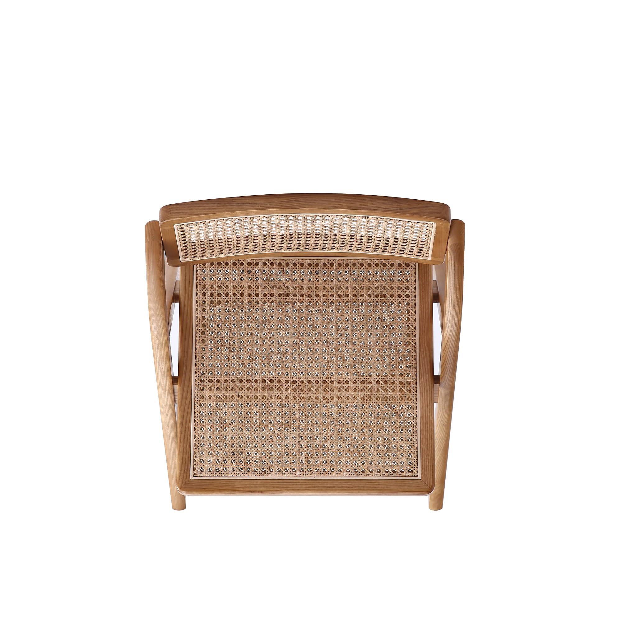 Manhattan Comfort Lambinet Folding Rattan Wicker Cane Side Chair - Set of 2 Natural Outdoor Dining Chairs for Patio, Restaurant, Bistro | Perfect for Garden, Poolside & Small Space Dining