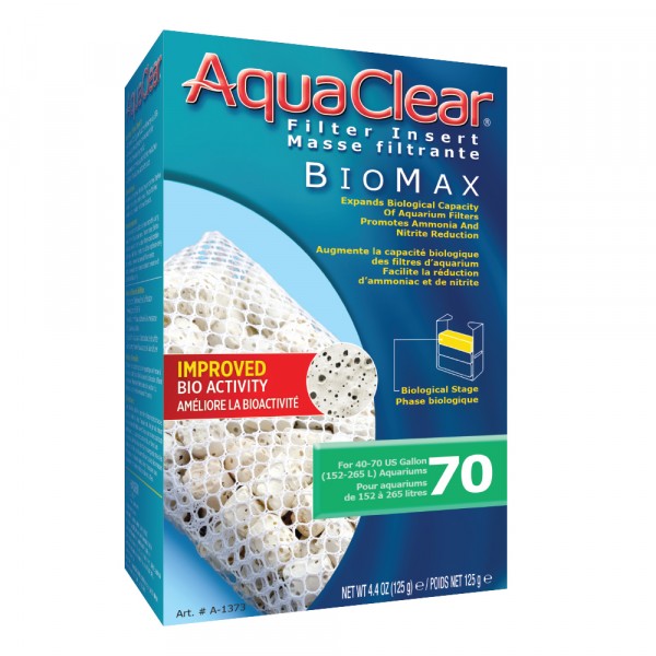 AquaClear 70 BioMax Insert - High Performance Aquarium Filter Media for Fish Tank - Perfect for Freshwater & Saltwater Aquariums, Fish Tanks, and Aquatic Habitats