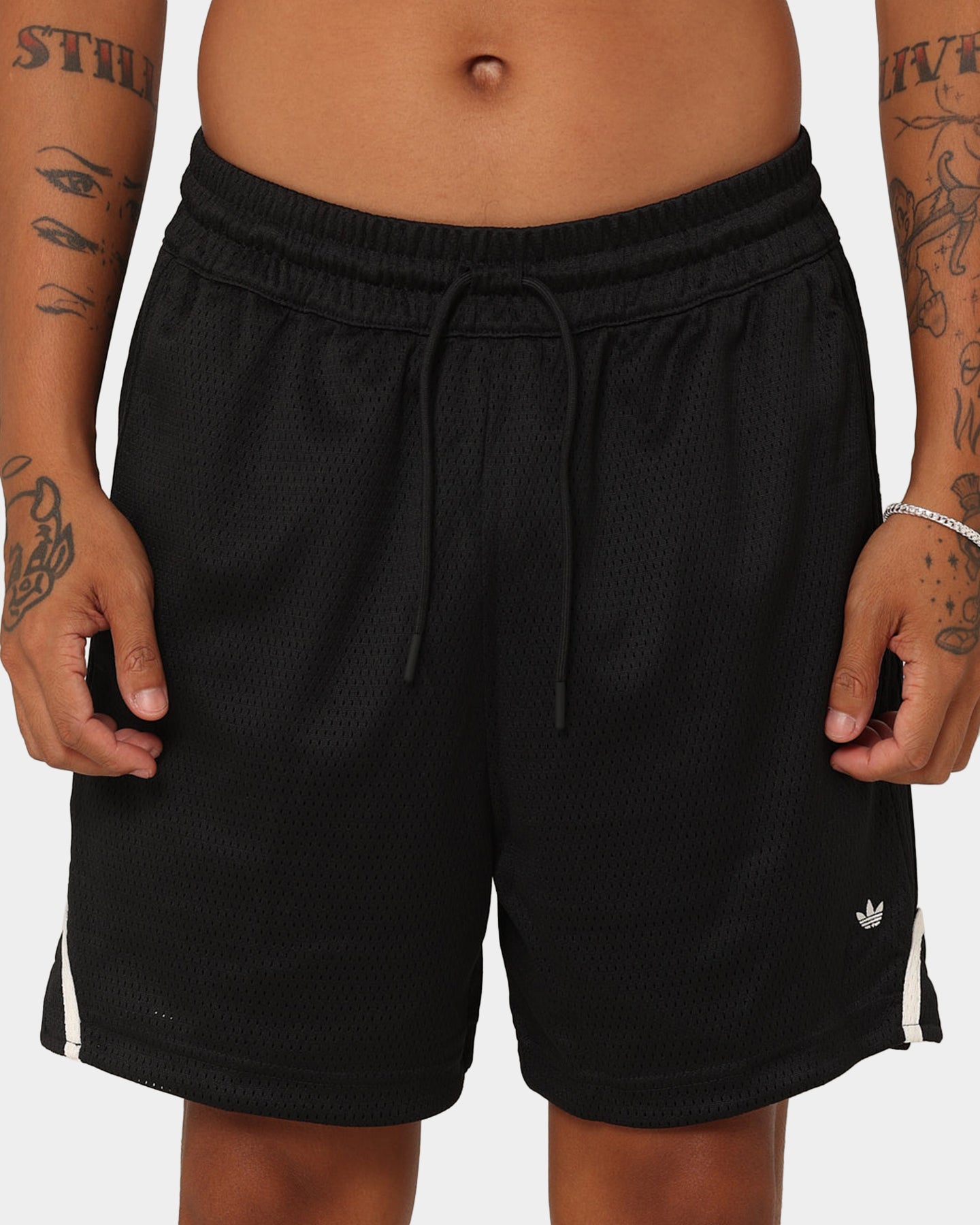Adidas Men's Basketball Shorts - Breathable Mesh Fabric, Black/Silver - Perfect for Training, Gym, and Casual Wear