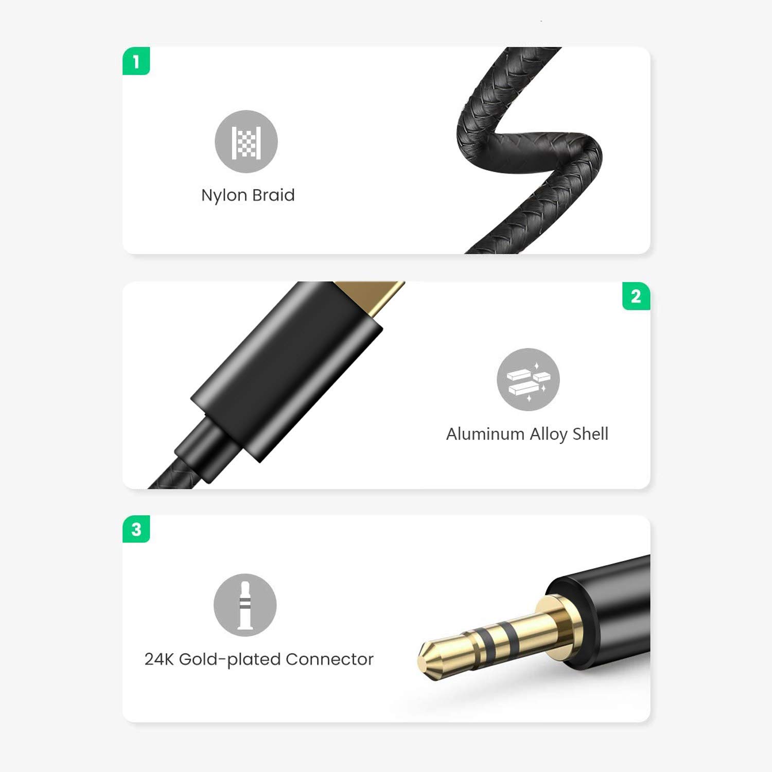 USB C to 6.35mm (1/4 inch) TRS Stereo Audio Cable - 3.3FT Gold Plated Connector - Compatible with Pixel 4XL, Galaxy Note 10+/S20+, Amplifiers, Speakers, Headphones & Mixing Consoles - Perfect for Home Studio, Live Performances & Professional Audio Setups
