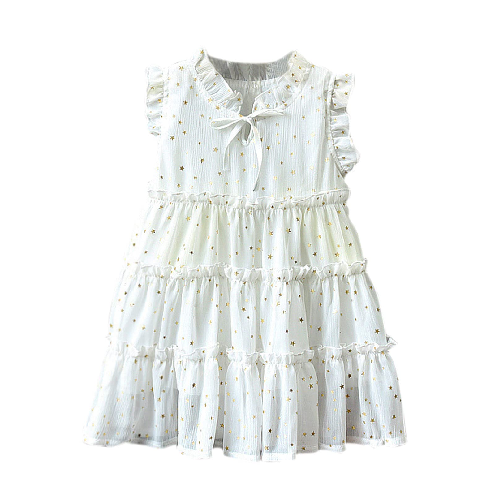 Bronze Summer Tulle Dress for Girls - Sleeveless Princess Casual Baby Dress for Toddlers & Little Girls | Perfect for Birthday Parties, Photo Shoots & Special Occasions