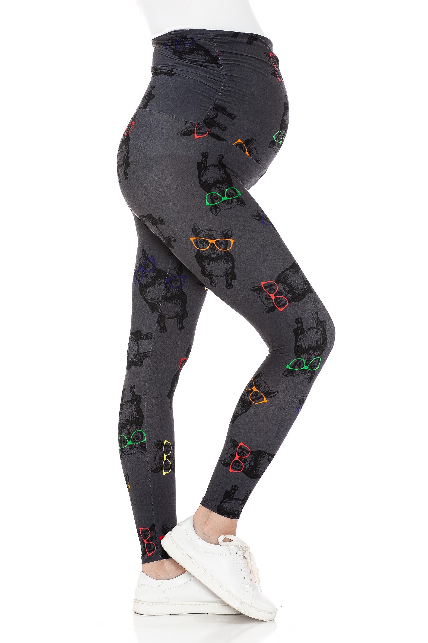 Leggings Depot Women's Maternity Leggings - Over The Belly Pregnancy Yoga Pants for Workout & Casual Wear | Soft Stretchy Comfort for Expecting Moms