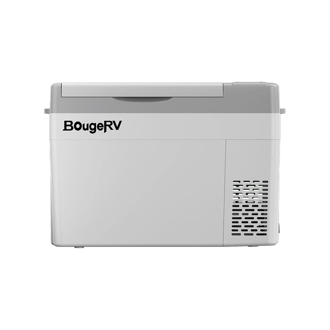 BougeRV CRPRO30 12V 30 Quart Portable Car Refrigerator Freezer - Compact White Fridge for Camping, Road Trips & Outdoor Adventures