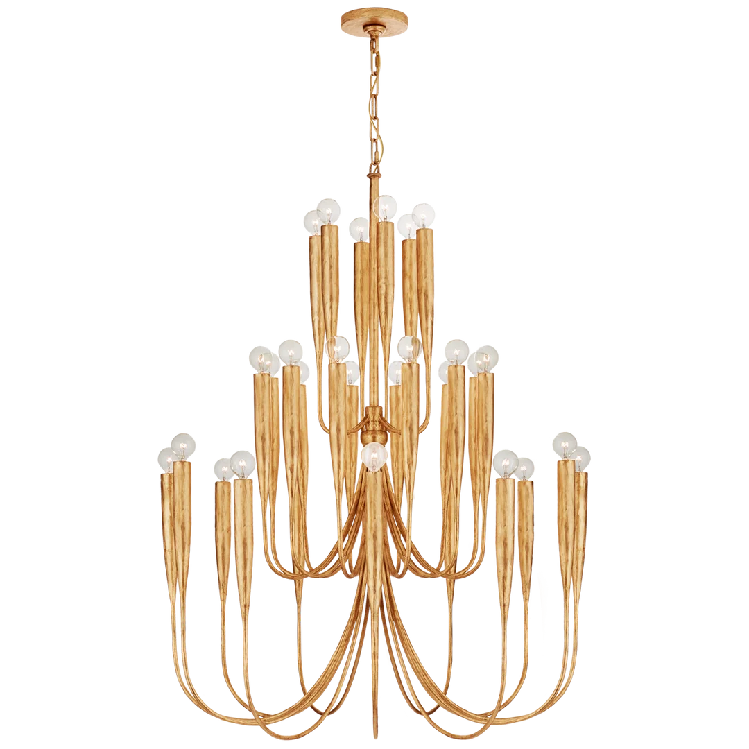 Acai Large Chandelier - Elegant Crystal Ceiling Light Fixture for Dining Room, Living Room & Bedroom Decor