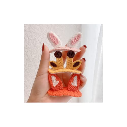 Cute Rabbit Frog Reindeer Hair Clips for Girls - 3PCs Colorful Easter Hair Accessories for Cosplay, Party Favors & Daily Wear - YOEMAYUNER