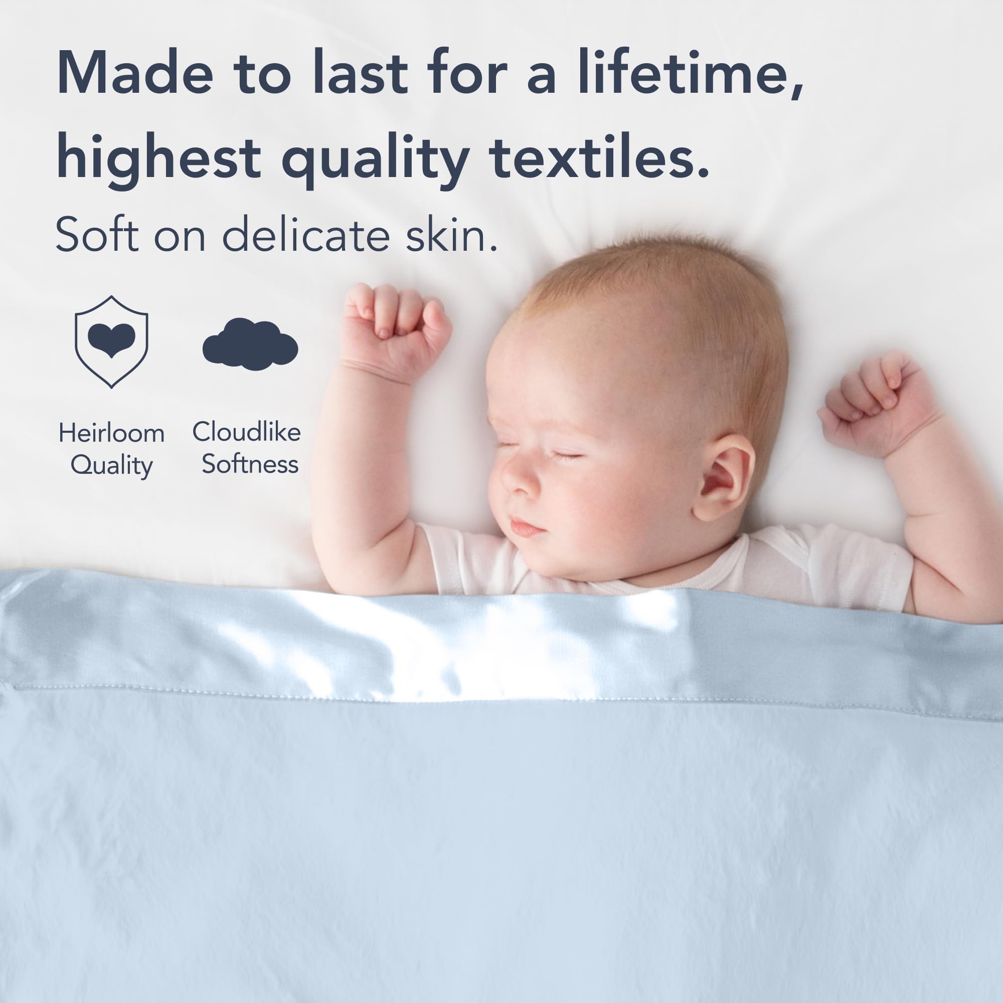 Little Giraffe Baby Blanket - Ultra Soft Plush Blanket with Satin Trim for Newborns - 29x35 Inch Stroller & Crib Blanket - Perfect Baby Shower Gift in Blue - Ideal for Nursery, Swaddling & On-the-Go Comfort