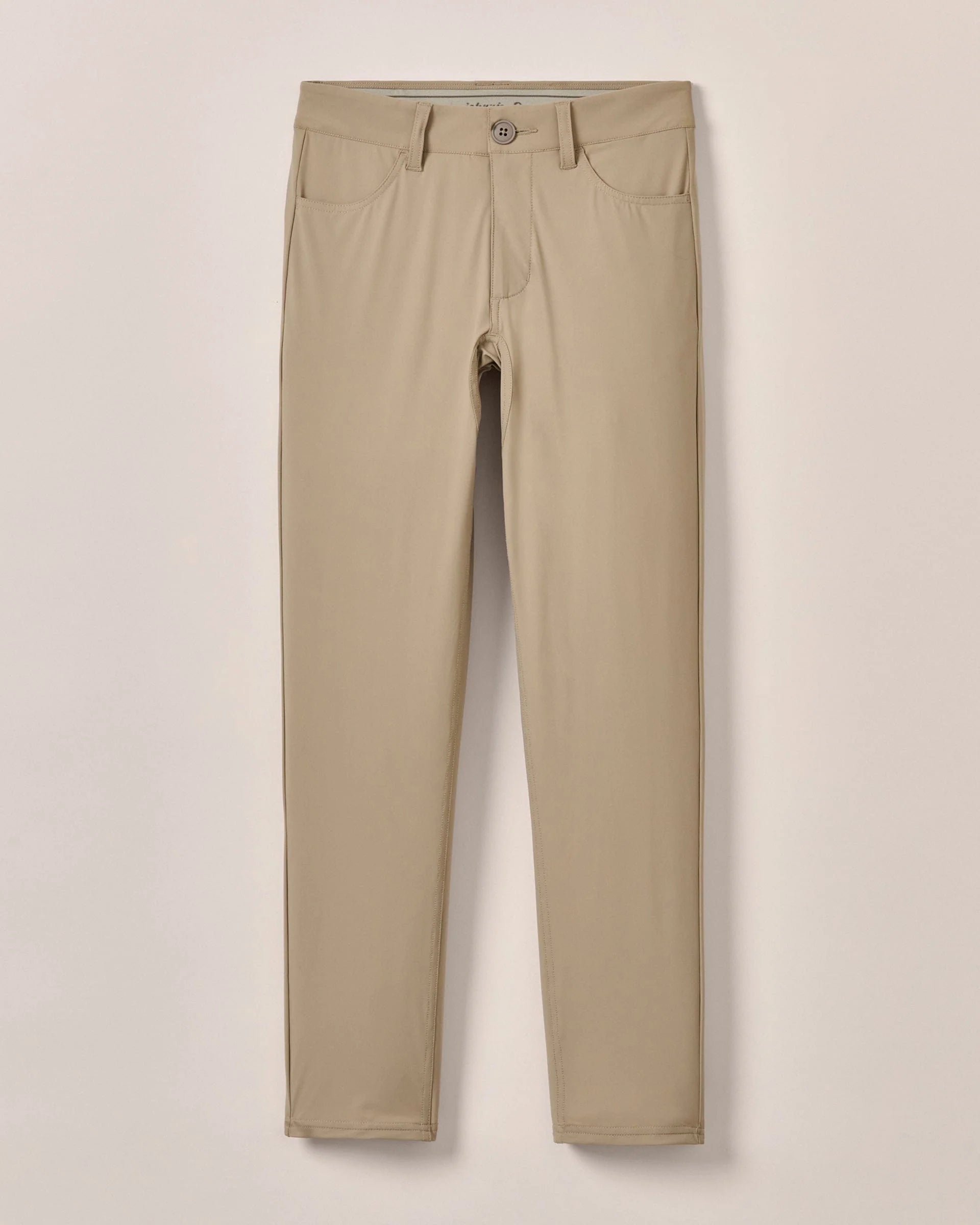 Johnnie O Fusion Pant in Light Khaki - Comfortable Men's Casual Pants for Golf, Travel & Everyday Wear