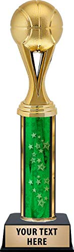 Custom Personalized Green Basketball Trophy for Kids - Engraved Awards with Prime Shipping | Perfect for Youth Sports Tournaments, Team Celebrations & School Achievements