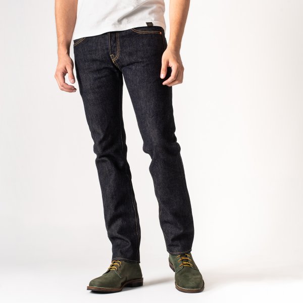 Iron Heart IH 777S 21oz Selvedge Denim Super Slim Tapered Jeans for Men - Heavyweight Raw Indigo Denim - Perfect for Motorcycle Riding & Urban Streetwear