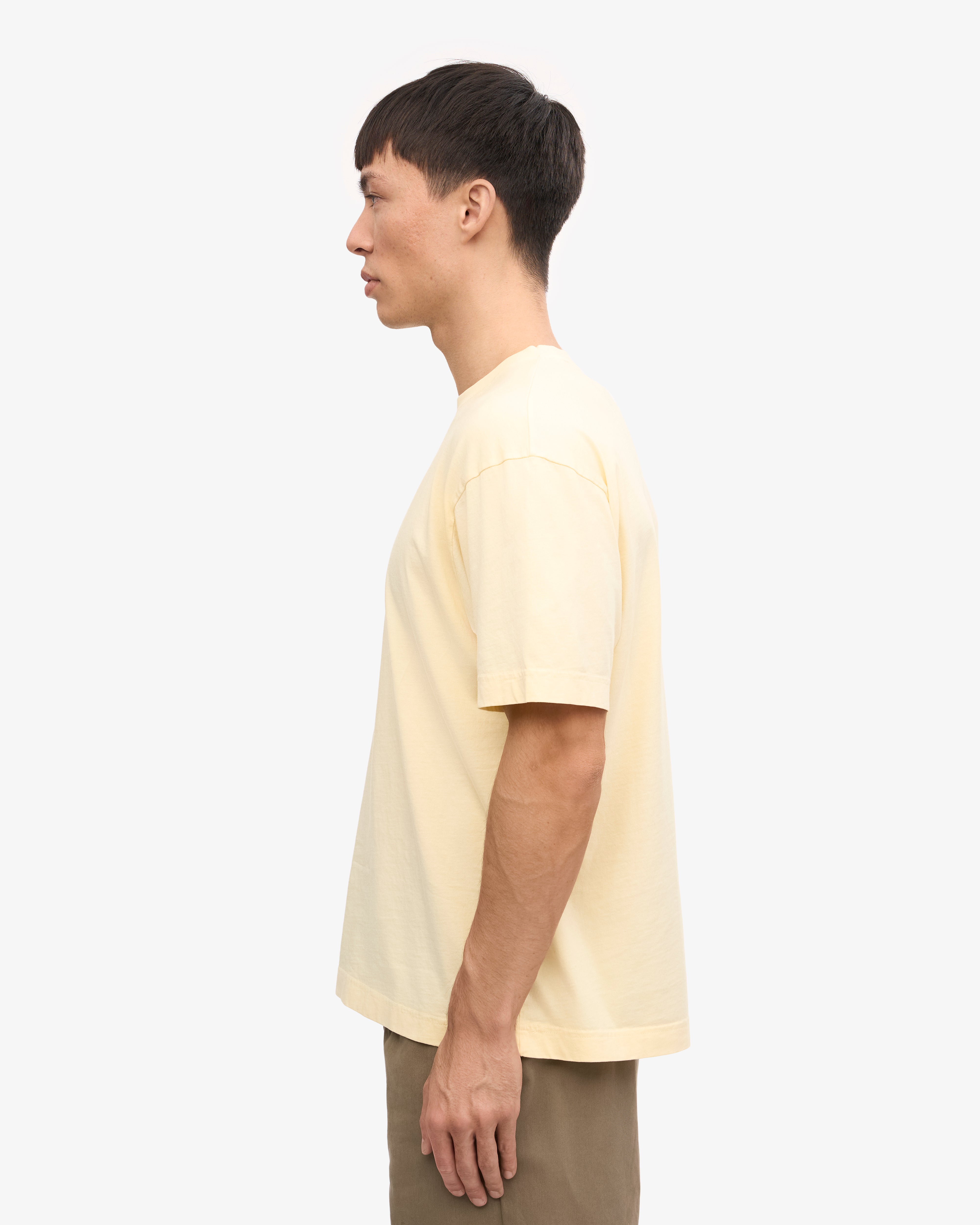 Oversized Organic Cotton T-Shirt for Women - Soft Yellow Comfort Fit - Perfect for Casual Wear, Lounge & Summer Outfits