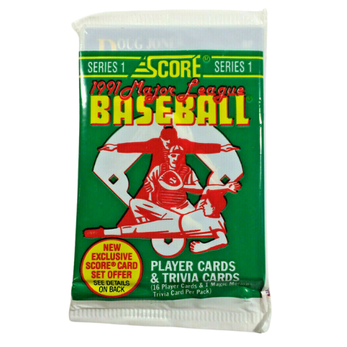 1991 Score Series 1 Baseball Cards Unopened Pack - Vintage MLB Trading Cards Collection for Sports Memorabilia & Gift Ideas