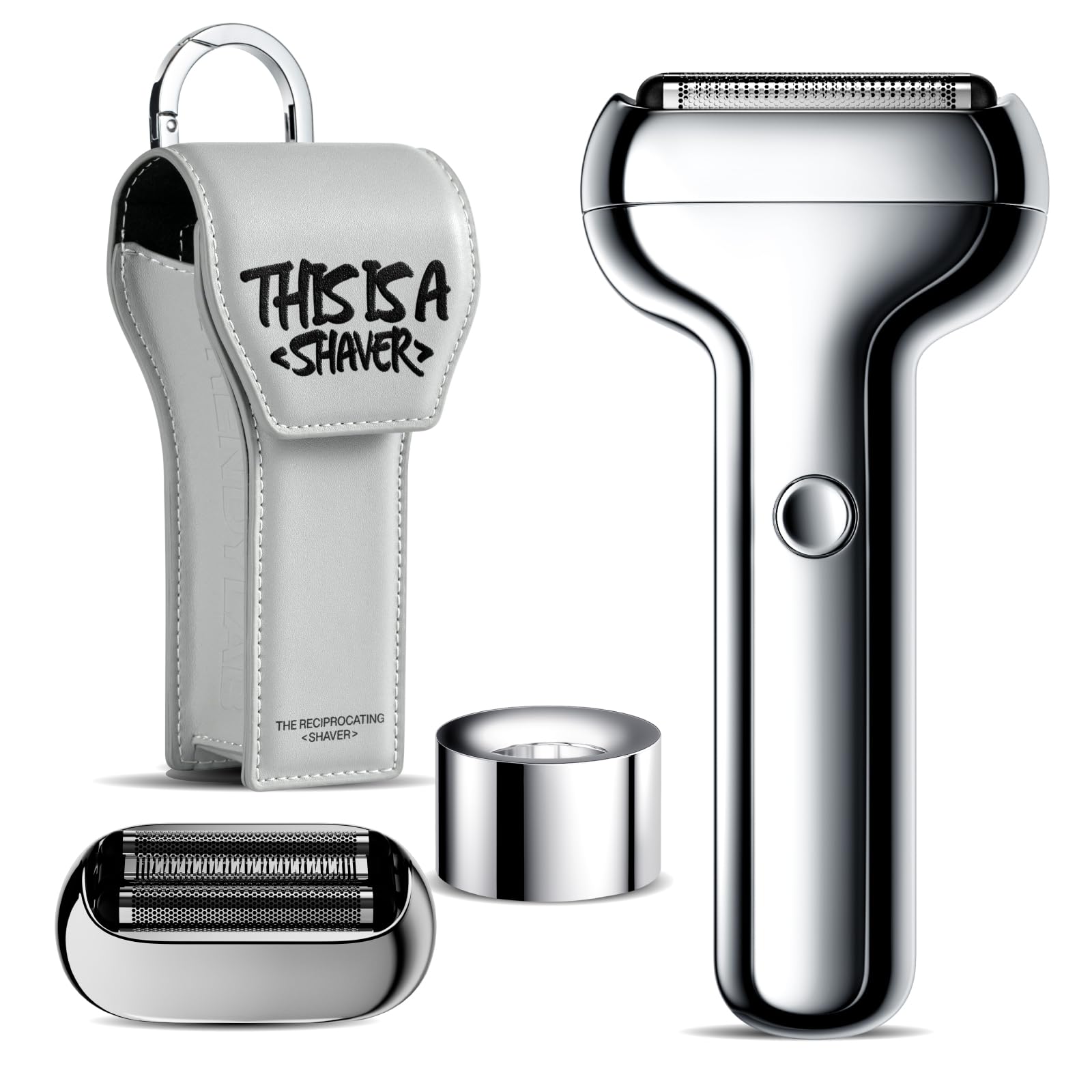 Premium yoose Electric Shaver for Men - 2-Speed Alloy Body Trimmer with Magnetic Replacement Head, IPX7 Waterproof & USB-C Charging - Perfect for Travel, Gym, and Daily Beard Grooming