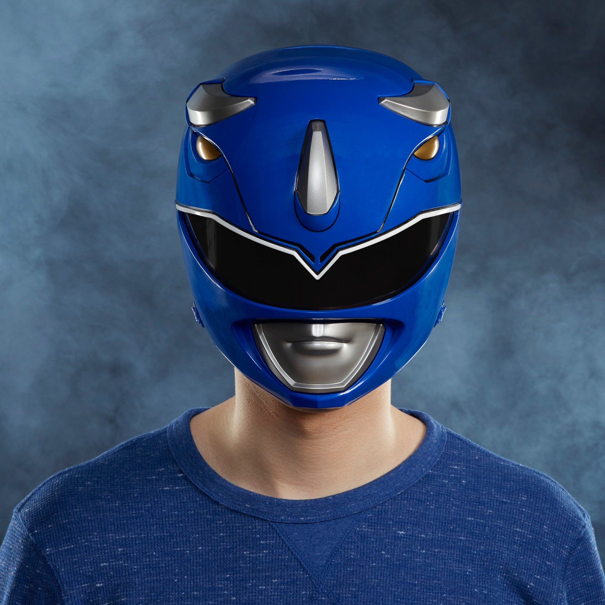 Power Rangers: Lightning Collection Mighty Morphin Blue Ranger Helmet - Premium Collectible Cosplay Helmet for Fans & Halloween Costume