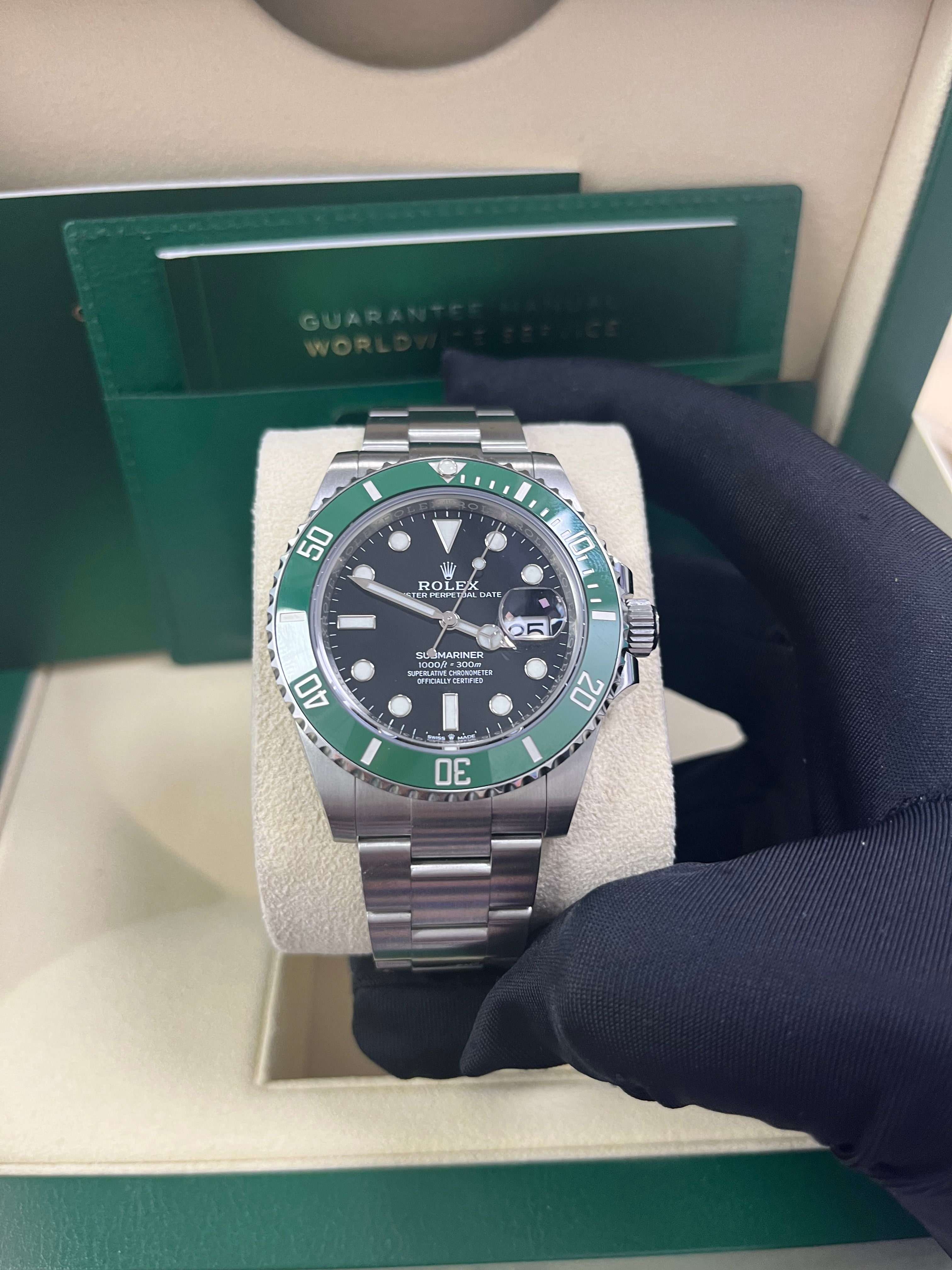 Rolex Submariner 126610LV Stainless Steel Watch with Black Dial & Green Ceramic Bezel - Luxury Dive Watch for Men, Perfect for Professional Diving, Business Meetings & Special Occasions