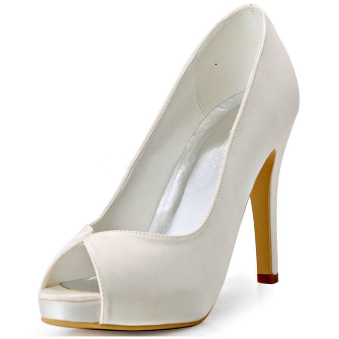 Minishion Women's Platform Stiletto Heels - Satin Bridal Wedding Shoes for Outdoor Events, Prom, Party & Evening Wear