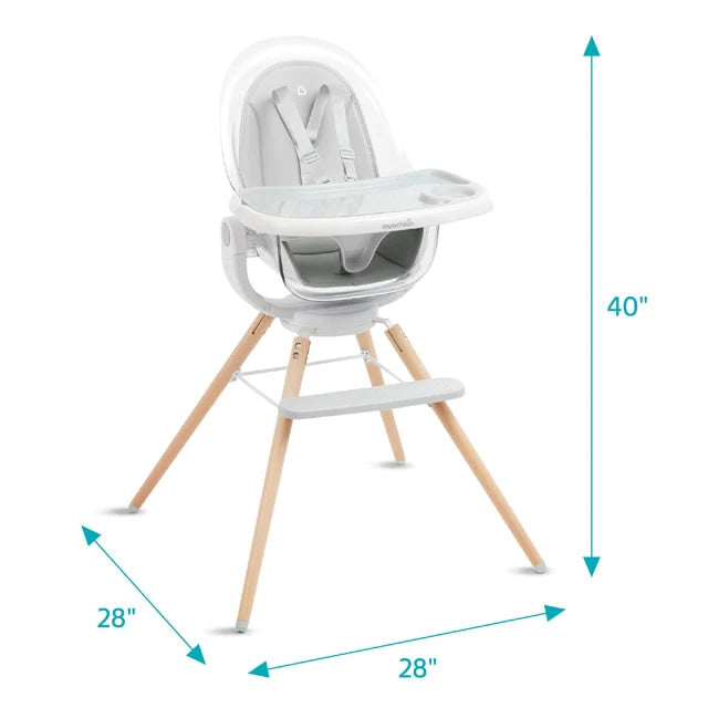360° Swivel Cloud High Chair with Clear Seat - Adjustable Height & Easy Clean for Babies & Toddlers | Perfect for Dining, Feeding & Playtime at Home