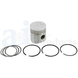 John Deere Tractor Piston with Rings - Compatible with Power Unit, Part No: A-RK344, HCRP151146, RK-344 - Replacement Engine Part for Farming & Heavy Equipment Maintenance
