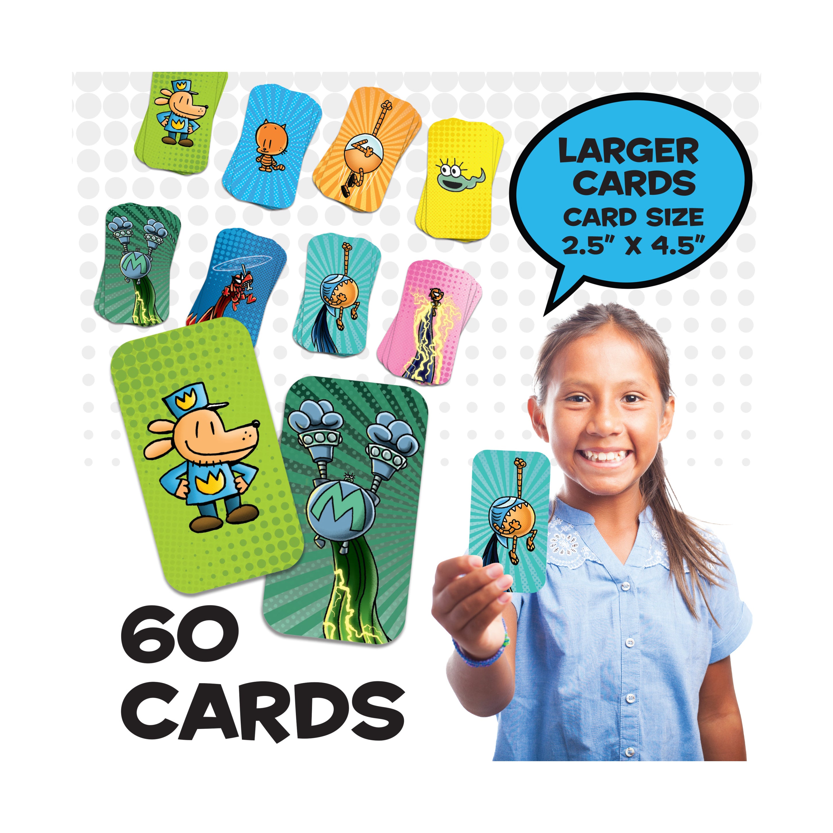 Dog Man Supa Buddies Quick Flip Card Game - Fun Family Board Game for Kids & Adults - Perfect for Parties, Travel & Game Nights