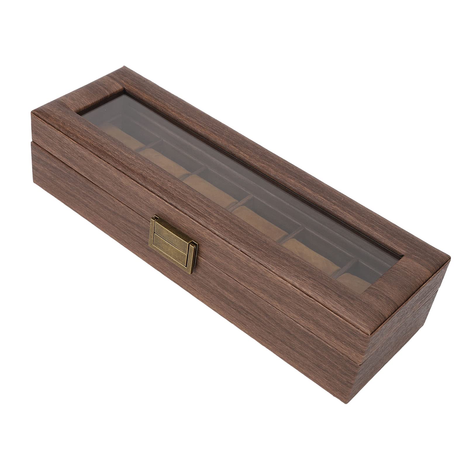 Durable 6 Slot Watch Storage Box - Lockable Vintage Wristwatch Organizer Case for Men & Women | Perfect for Travel, Home Display, and Watch Collection Protection