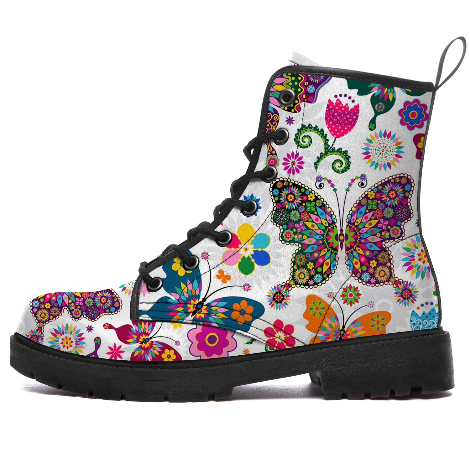 Butterfly Combat Boots for Women & Men - Waterproof Anti-Slip Ankle Boots with Lace Up Design - Perfect for Hiking, Outdoor Adventures & Casual Wear - Ideal Gift for Her & Him