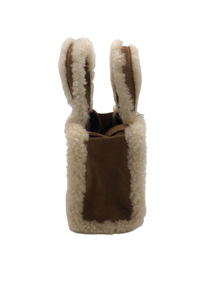 Ugg x Telfar Mini Shopper Crossbody Bag - Genuine Shearling Leather Purse for Women | Perfect for Everyday Use, Travel & Casual Outings