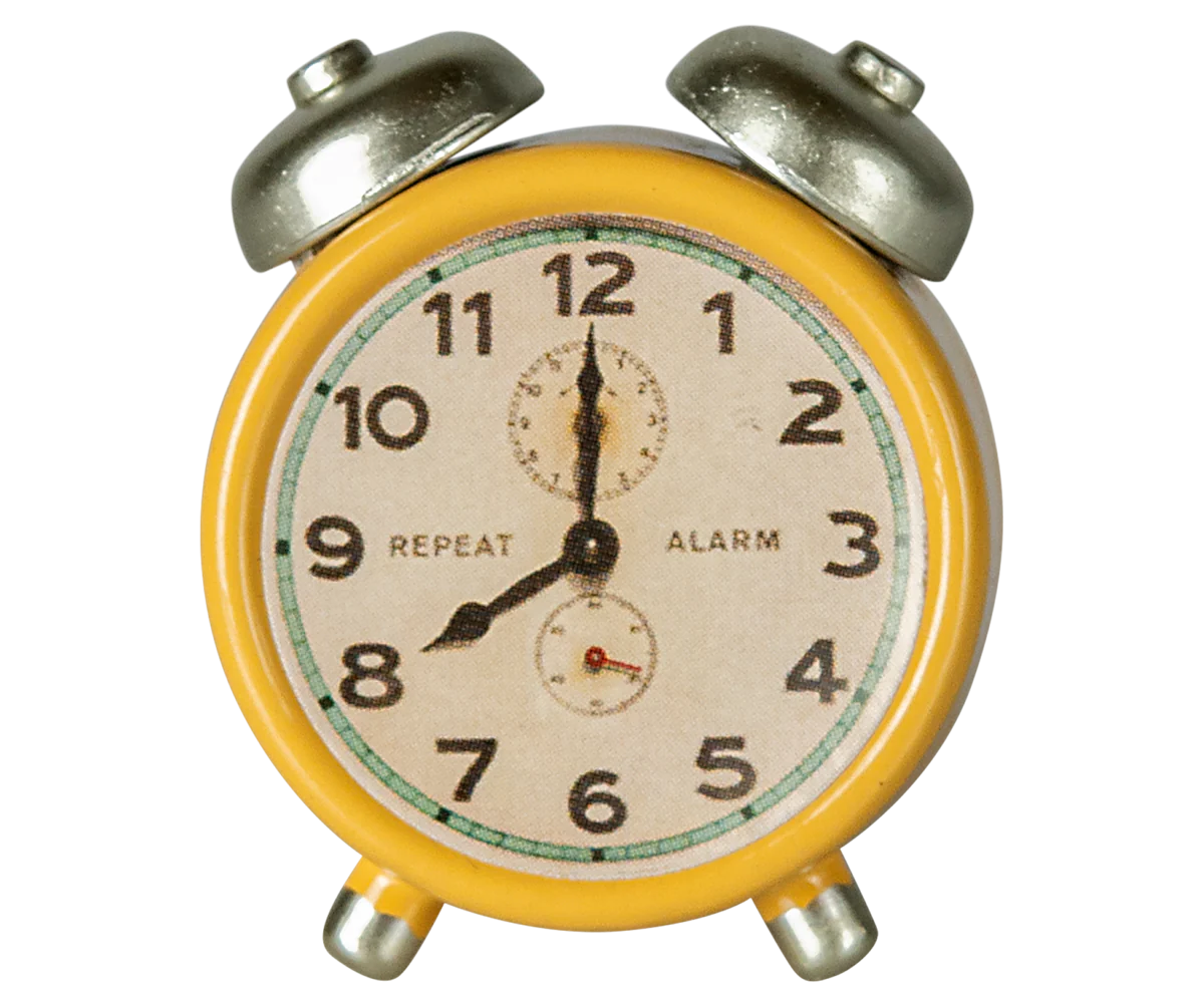 Yellow Alarm Clock with Mouse Design - Cute Bedroom Decor for Kids & Teens | Perfect for Home, Office, and Dorm Rooms