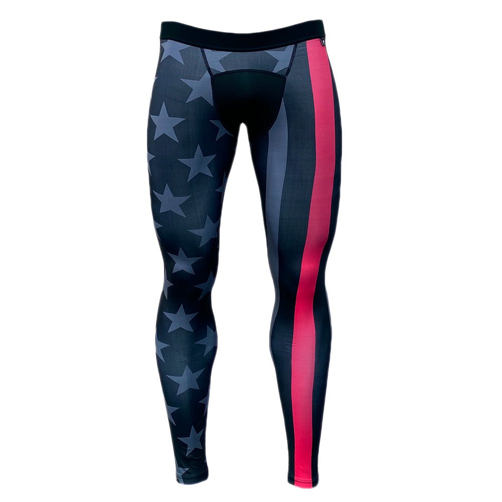 Thin Red Line Compression Tights for Women & Men - High Performance Workout Leggings for Running, Yoga, Gym & Sports - Moisture Wicking & Breathable Athletic Tights