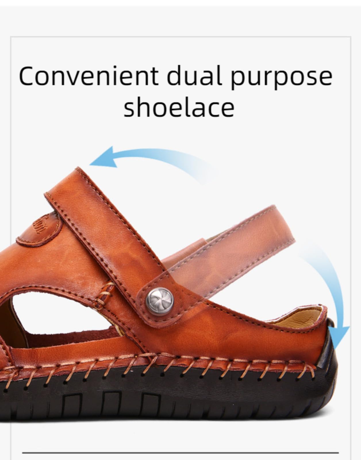 VAVENI Men's Summer Sandals - Breathable Beach Shoes, Casual Slippers with Stitched Design, Sizes 38-48 | Perfect for Beach Vacations, Poolside Lounging & Summer Outdoor Activities