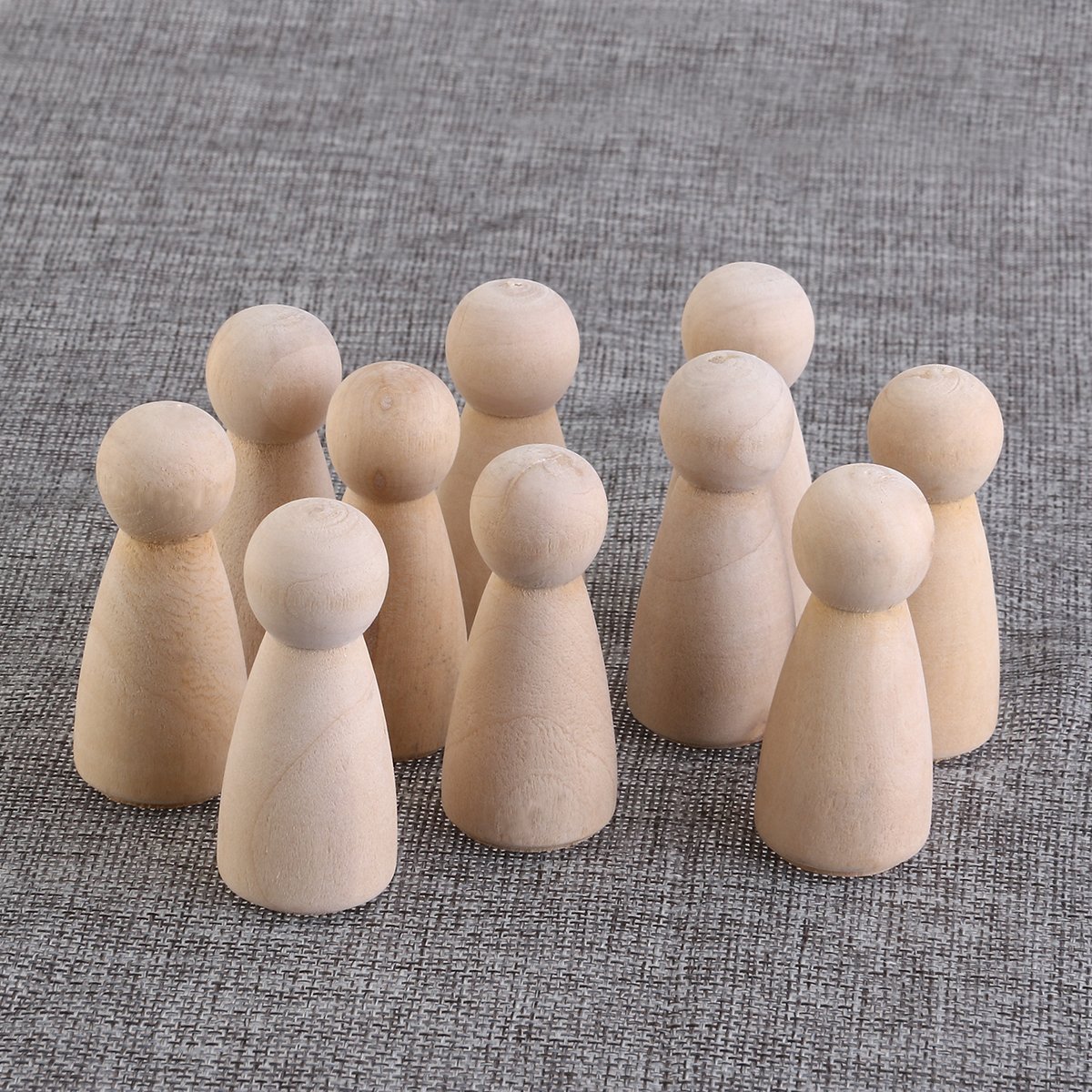 10pcs Blank Wooden Cake Toppers for DIY Wedding, Birthday Party Decorations - Customizable Cake Decor for Special Occasions
