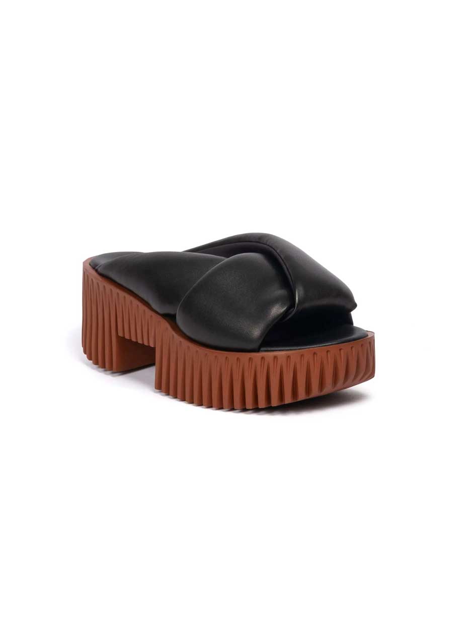4CCCCEES Women's Plia Anda Platform Sandals - Black | Comfortable High Heel Summer Shoes for Beach, Party & Casual Outfits