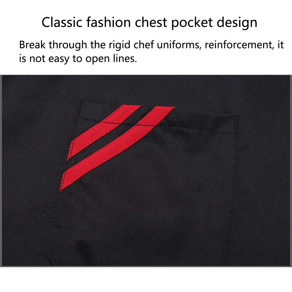 Unisex Chef Coat Jacket - Short Sleeve Lightweight Cooking Uniform for Men & Women - Perfect for Restaurants, Culinary Schools & Home Cooking