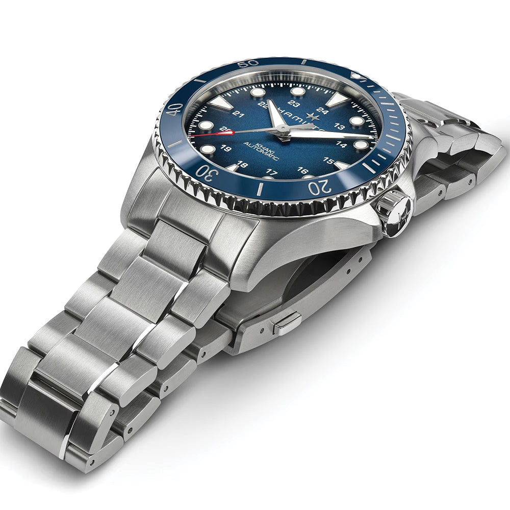 Khaki Navy Scuba 43mm Automatic Diver Watch - Waterproof Luxury Men's Wristwatch for Swimming, Diving & Outdoor Adventures